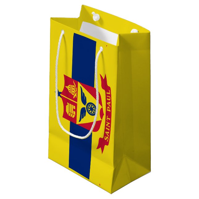 Flag of St Paul, Minnesota Small Gift Bag (Front Angled)
