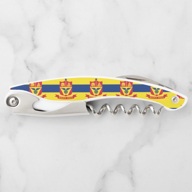 Flag of St Paul, Minnesota Waiter's Corkscrew (Front)