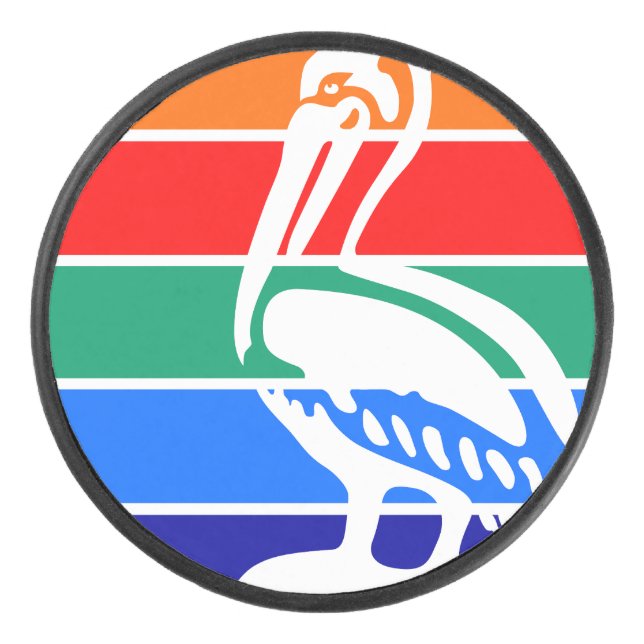 Flag of St. Petersburg, Florida Hockey Puck (Front)