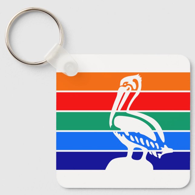 Flag of St. Petersburg, Florida Key Ring (Front)