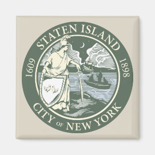 Flag of Staten Island (Borough of New York City) Magnet