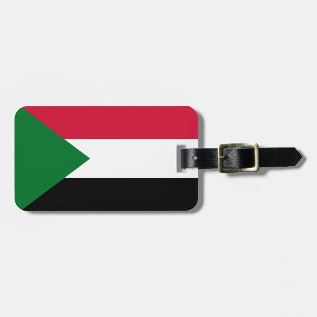Flag of Sudan Personal Easy ID Luggage Tag (Front Horizontal)