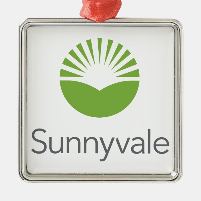 Flag of Sunnyvale (California) Metal Tree Decoration (Front)