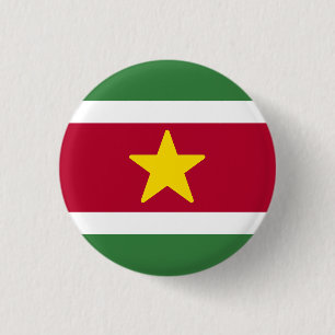 Flag of Suriname 3 Cm Round Badge