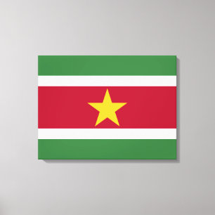 Flag of Suriname Canvas Print
