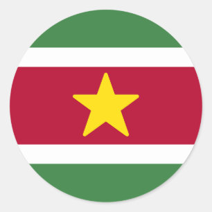 Flag of Suriname Classic Round Sticker