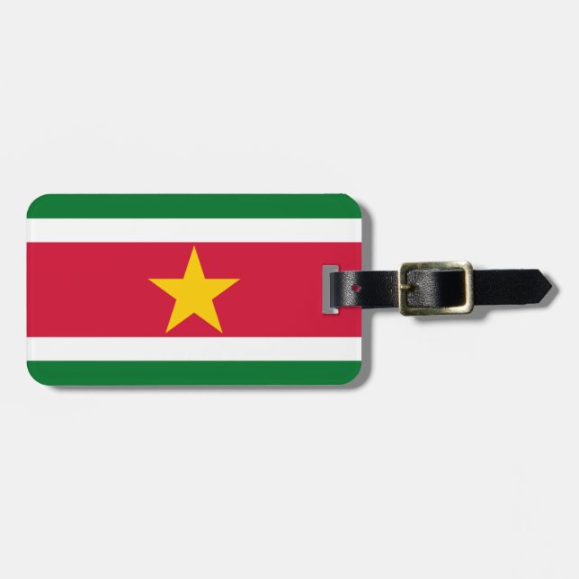 Flag of Suriname Easy ID Personal Luggage Tag (Front Horizontal)