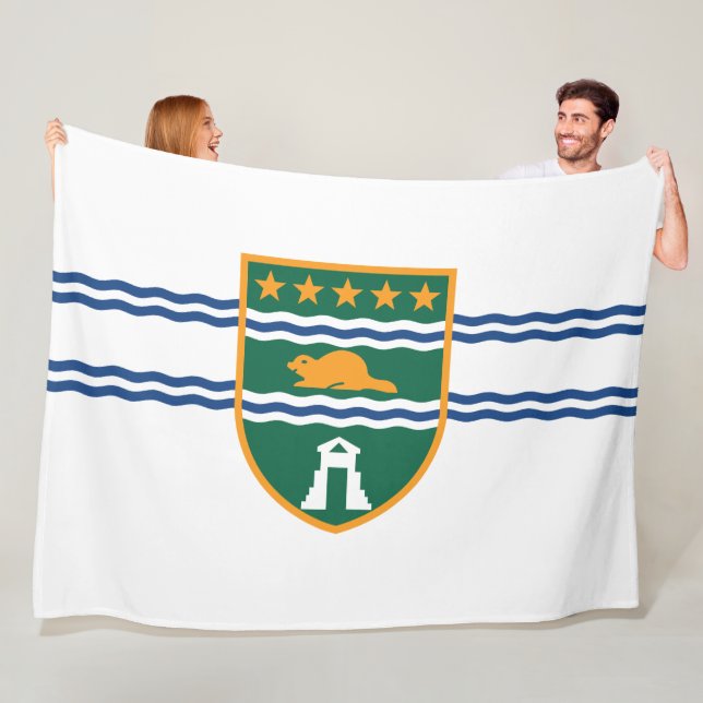 Flag of Surrey (British Columbia, Canada) Fleece Blanket (In Situ)