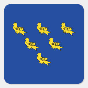 Flag of Sussex Square Sticker