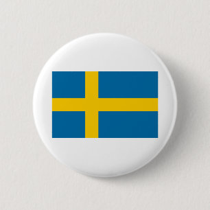 Flag of Sweden 6 Cm Round Badge