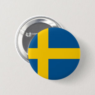 Flag of Sweden 6 Cm Round Badge