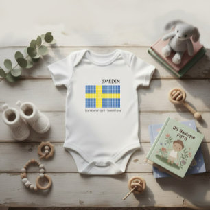 Flag of Sweden Baby Bodysuit