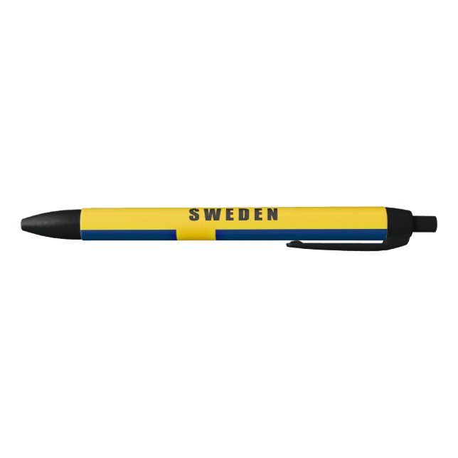 Flag of Sweden Black Ink Pen (Bottom)