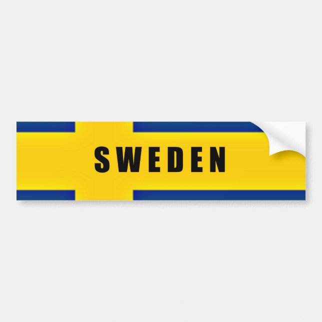 Flag of Sweden Bumper Sticker (Front)
