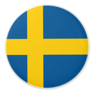 Flag of Sweden Ceramic Knob