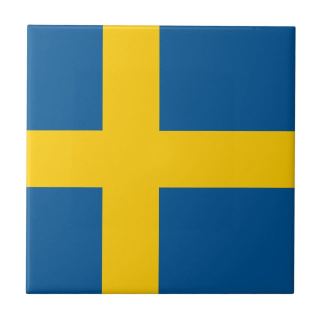 Flag of Sweden Ceramic Tile (Front)