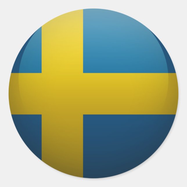 Flag of Sweden Classic Round Sticker (Front)