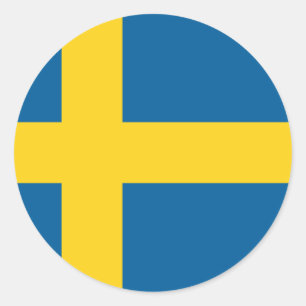 Flag of Sweden Classic Round Sticker