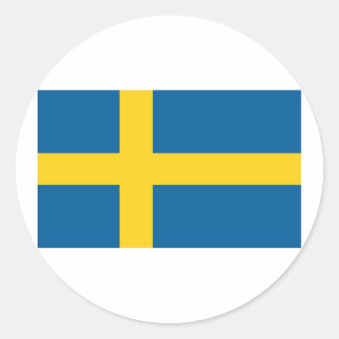 Flag of Sweden Classic Round Sticker