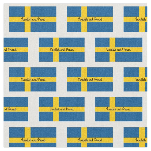 Flag of Sweden - Edit text Fabric (Close Up)