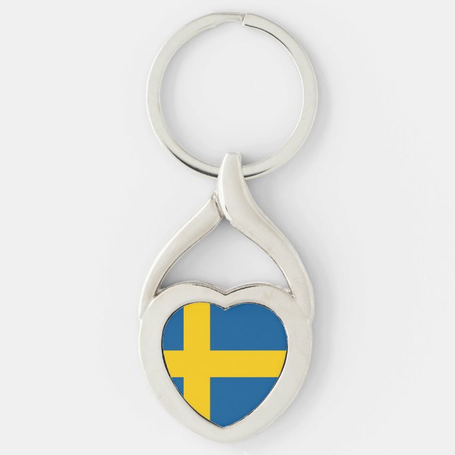 Flag of Sweden Key Ring (Front)