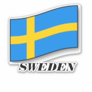 Flag of Sweden, labelled