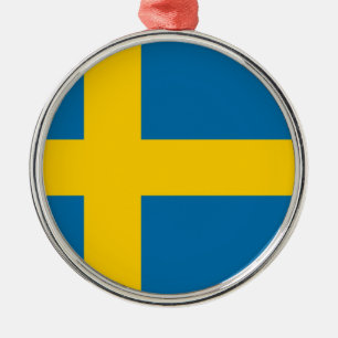 Flag of Sweden Metal Tree Decoration