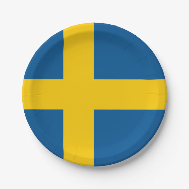 Flag of Sweden Paper Plates (Front)