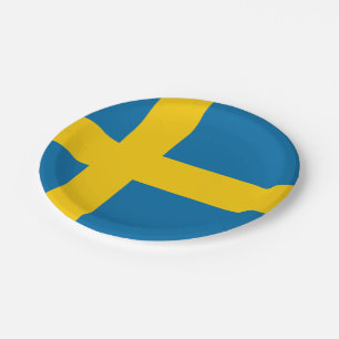 Flag of Sweden Party Plate