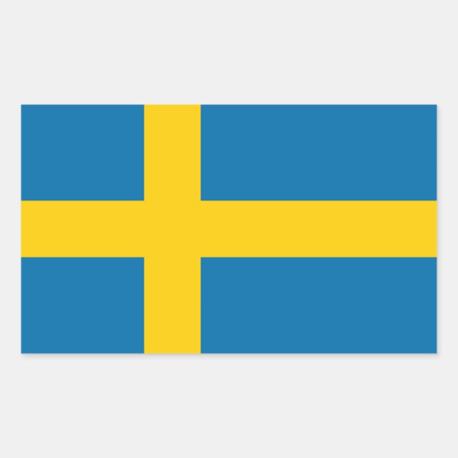 Flag of Sweden Rectangular Sticker (Front)