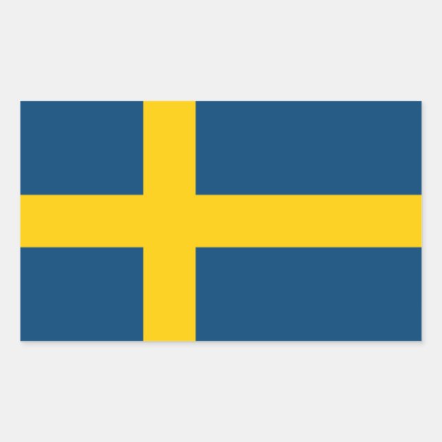 Flag of Sweden Rectangular Sticker (Front)