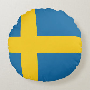 Flag of Sweden Round Cushion