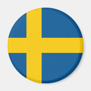 Flag of Sweden Round Magnet