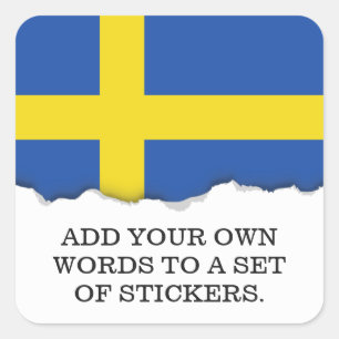 Flag of Sweden Square Sticker
