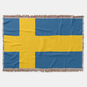 Flag of Sweden Throw Blanket