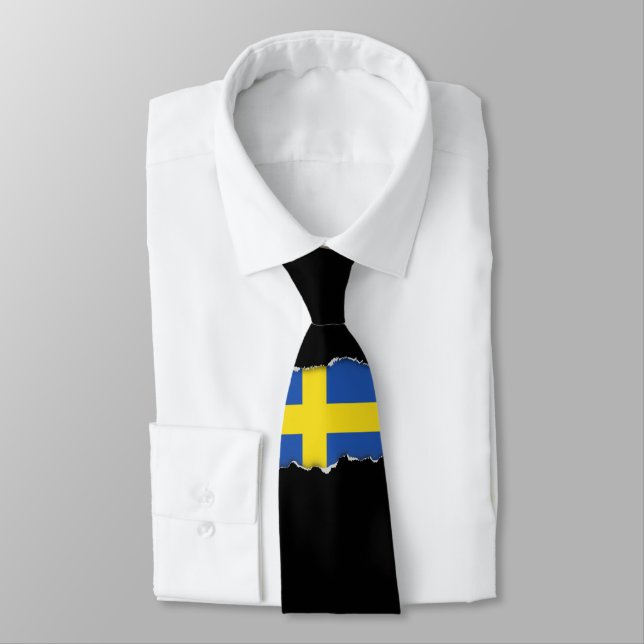 Flag of Sweden Tie (Tied)