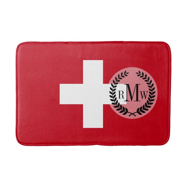 Flag of Switzerland Bath Mat (Front)