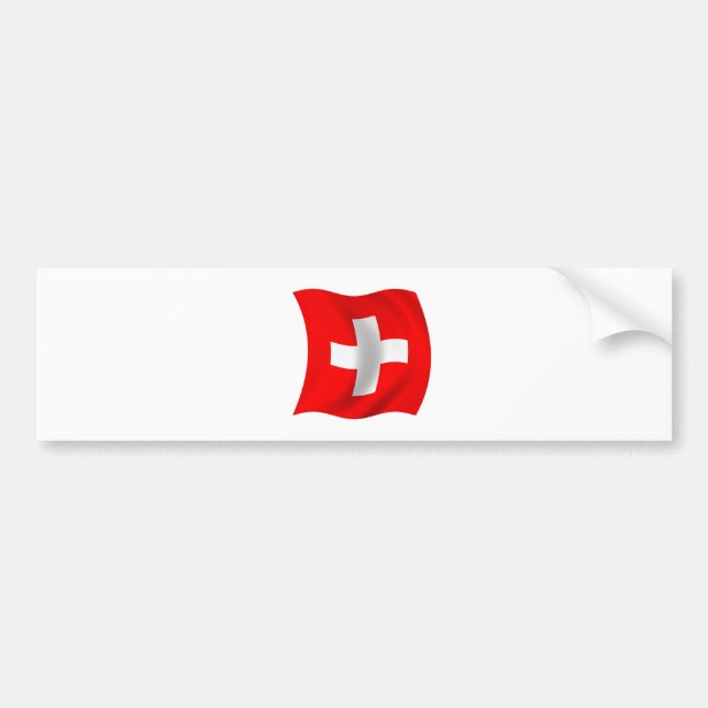 Flag of Switzerland Bumper Sticker (Front)