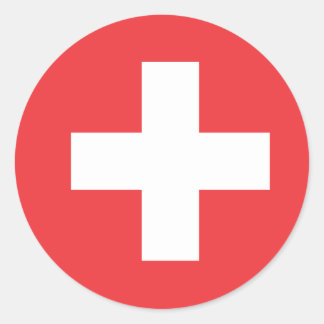 Flag of Switzerland Classic Round Sticker