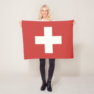 Flag of Switzerland Fleece Blanket