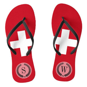 Flag of Switzerland Flip Flops