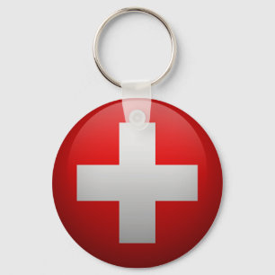 Flag of Switzerland Key Ring