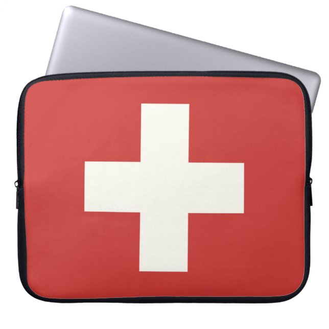 Flag of Switzerland Laptop Sleeve (Front)