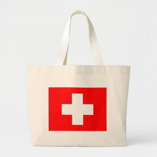 Flag of Switzerland Large Tote Bag