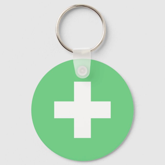 Flag of Switzerland modified - Switzerland - Suiss Key Ring (Front)
