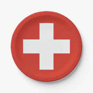 Flag of Switzerland Paper Plates