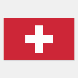 Flag of Switzerland Rectangular Sticker