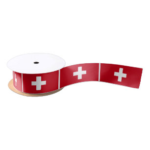 Flag of Switzerland Satin Ribbon