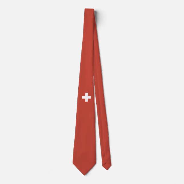 Flag of Switzerland – Schweiz – Suisse – Svizzera Tie (Front)