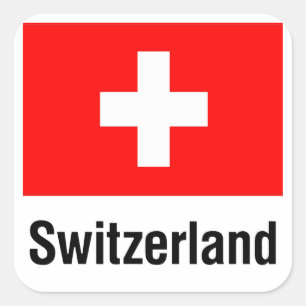 FLAG of SWITZERLAND Square Sticker